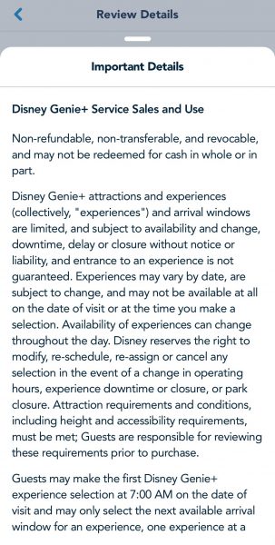 genie+ terms and conditions