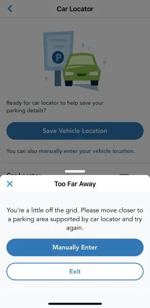 car locator - my disney experience app