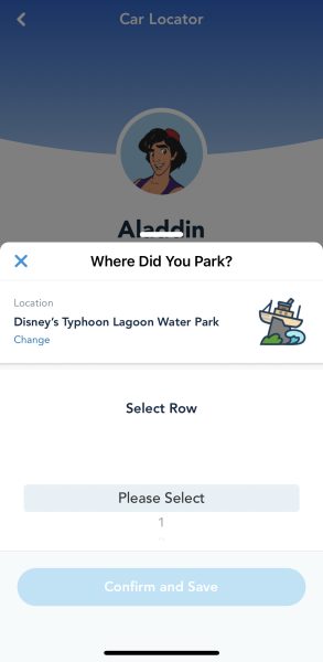 car locator - my disney experience app - typhoon lagoon