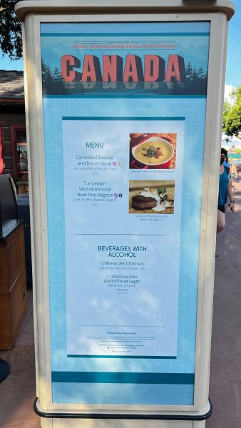 canada booth menu - epcot food and wine festival