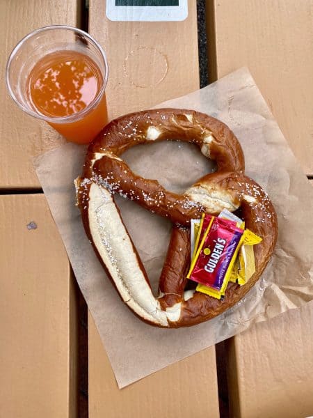 beer and pretzel - Epcot - germany pavilion
