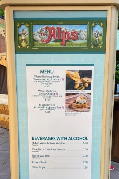 the alps booth menu epcot international food and wine festival