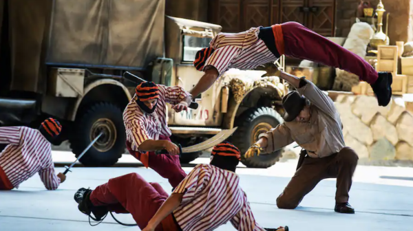 indiana jones epic stunt spectacular sword scene