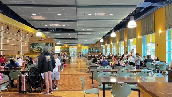 intermission food court seating area