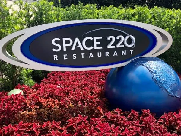 space 220 restaurant sign epcot