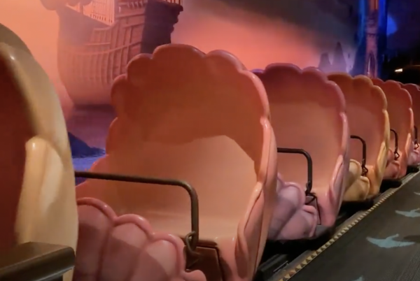 clam shell ride vehicles on journey of the little mermaid