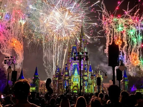 Cinderella castle and fireworks