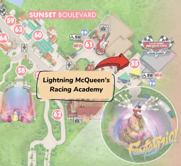 lightning mcqueen's racing academy location