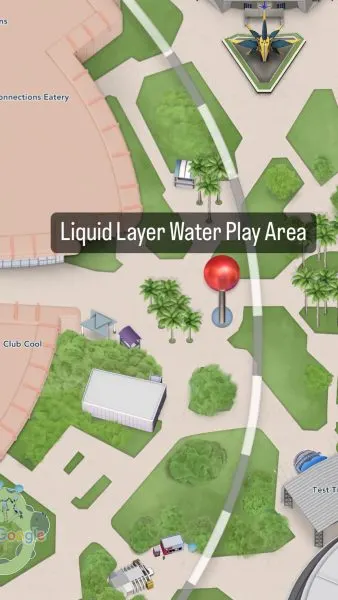 liquid layer water play area in epcot near guardians of the galaxy: cosmic rewind
