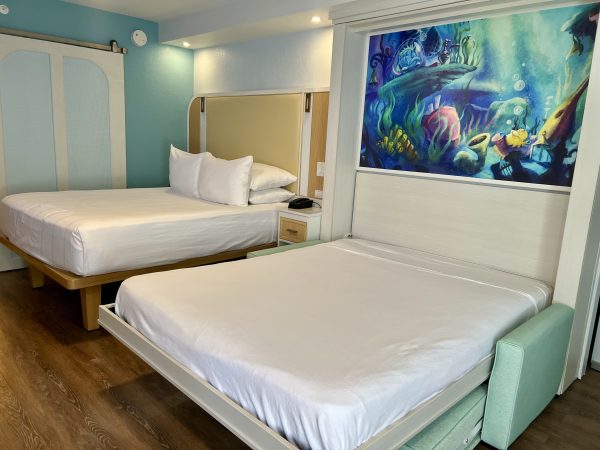 Little Mermaid room at Caribbean Beach beds