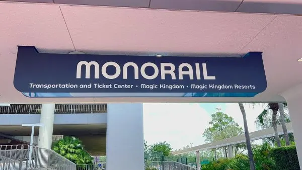 monorail station at epcot