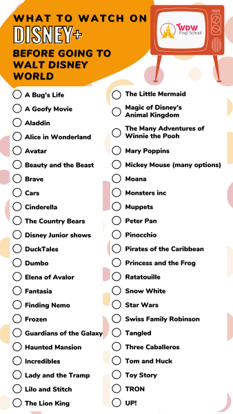 what to watch on Disney+ checklist