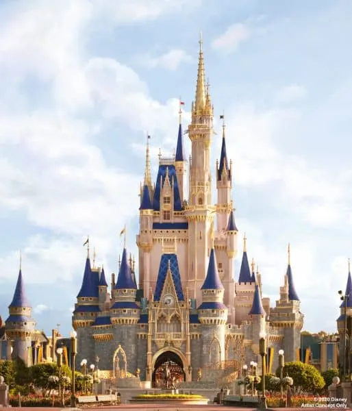 Concept art for 2020 Cinderella Castle makeover 