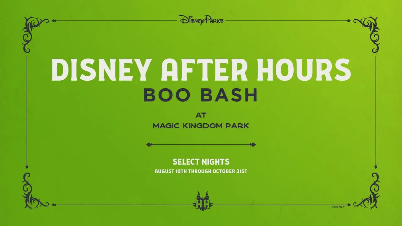 New Disney After Hours BOO BASH Coming To Magic Kingdom For Halloween