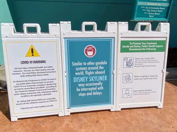 Safety signage at Disney World