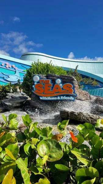 The seas with Nemo and Friends sign