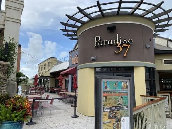 Outdoor seating at Paradiso 37 in Disney Springs
