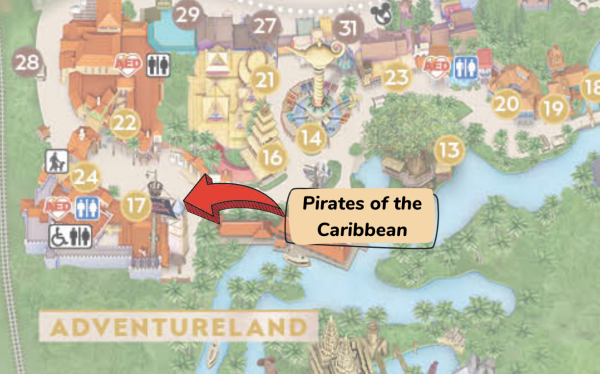 pirates of the caribbean map location