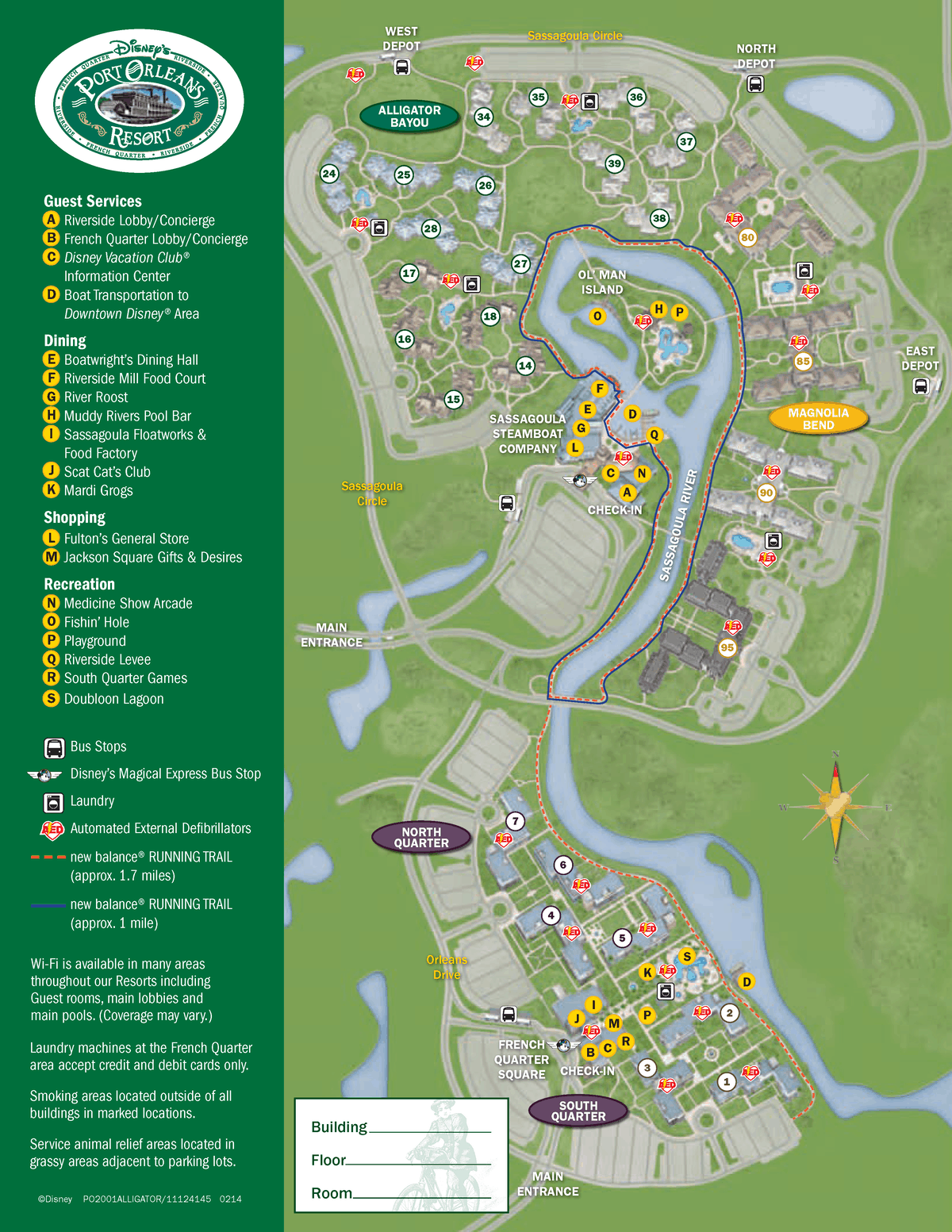 Map of Port Orleans Resort Disney World