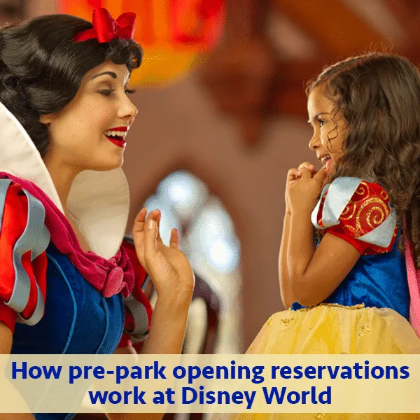 How pre-park opening breakfast reservations work at Disney World – PREP102