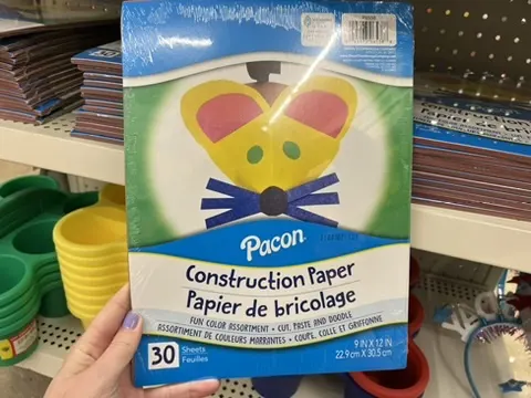 Package of construction paper