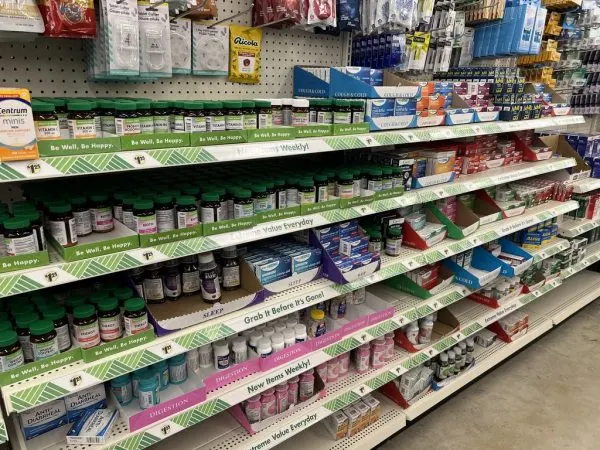 Display of over-the-counter medicine