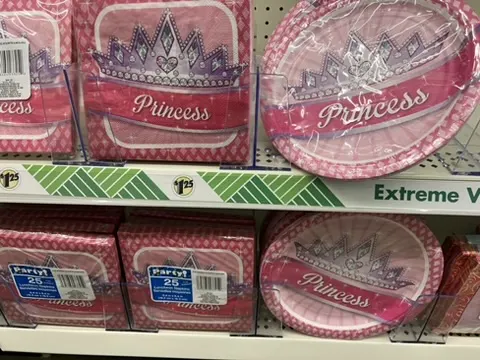 Princess themed plates and napkins