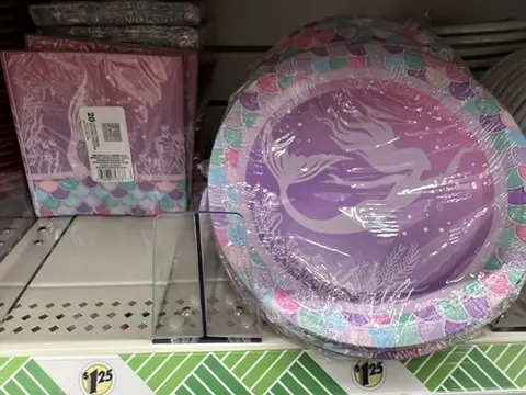 Mermaid themed plates and napkins