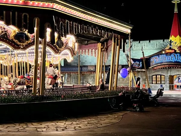 prince charming regal carrousel at night