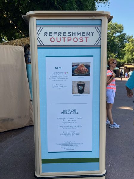 refreshment outpost menu - epcot food and wine 2022