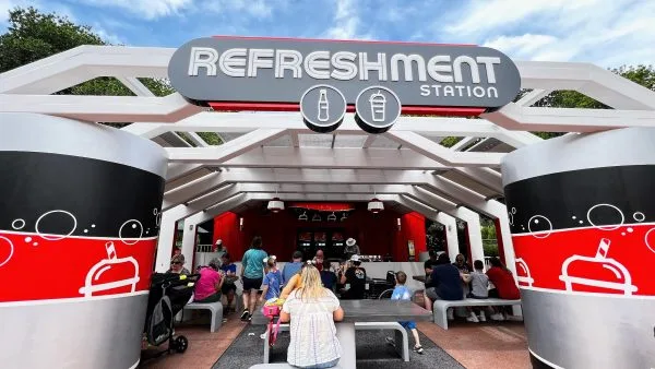 refreshment station in world discovery at epcot