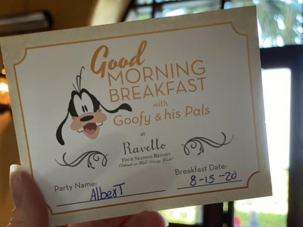 Good morning breakfast card