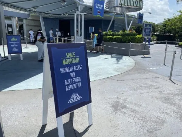 Rider Switch and Disability Access Service at Space Mountain