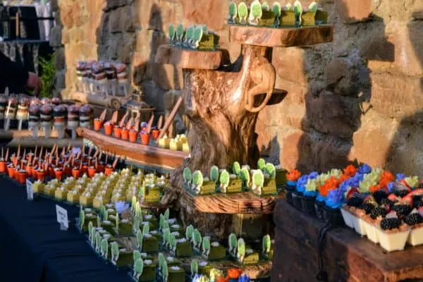 Food from Rivers of Light Dessert Party