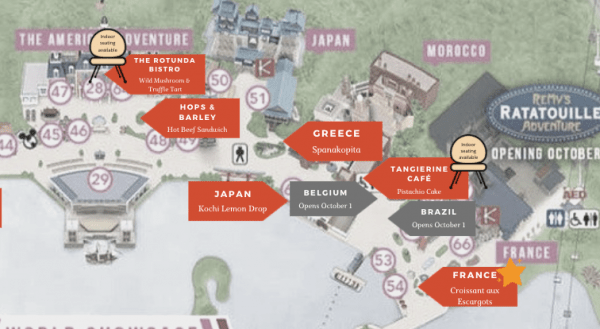 Food and Wine Festival - Brazil booth location map