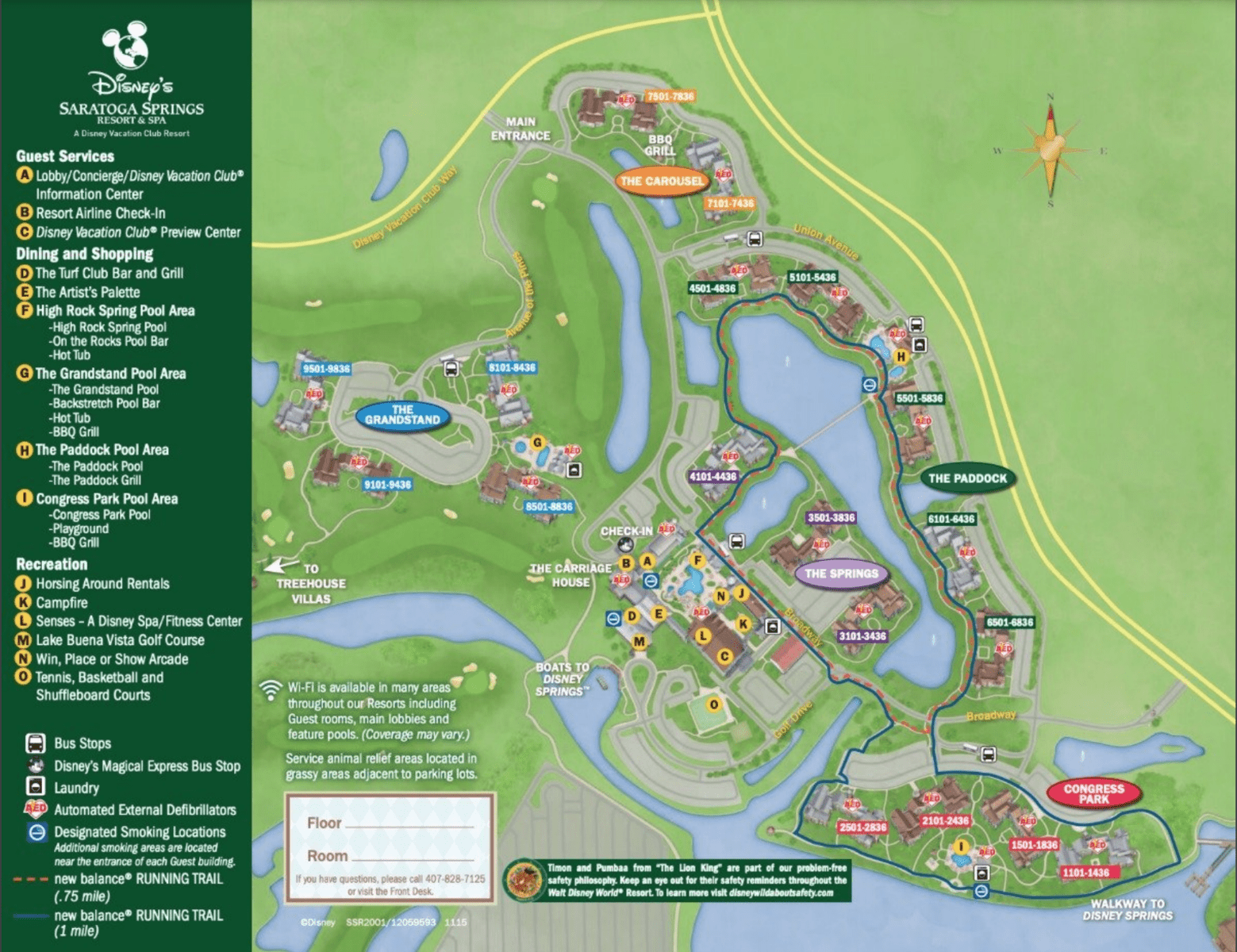 Saratoga Springs Resort Map - Theme Park Professor