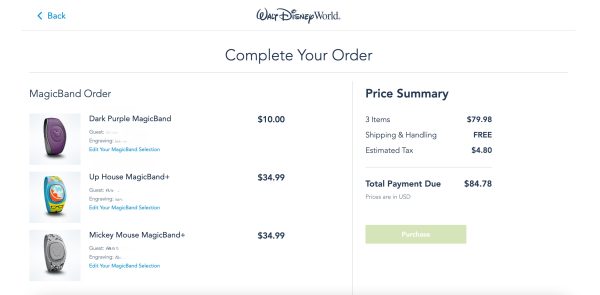 magicband plus order - my disney experience app