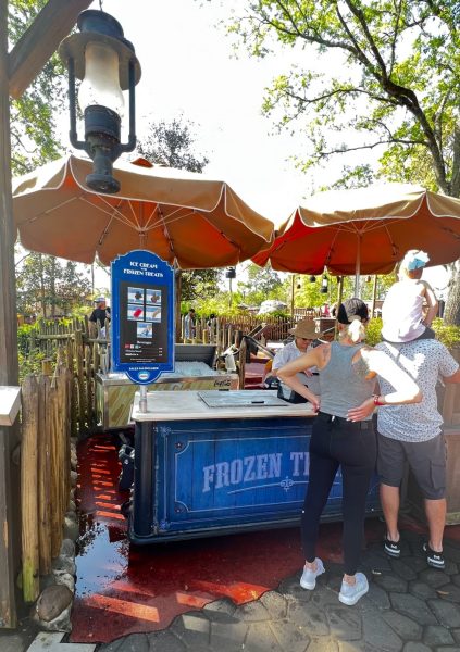 snack and drink cart on bridge in frontierland near big thunder mountain