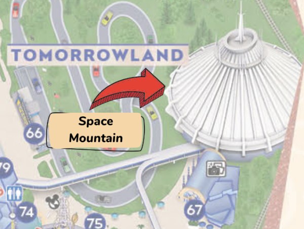 space mountain location on magic kingdom map