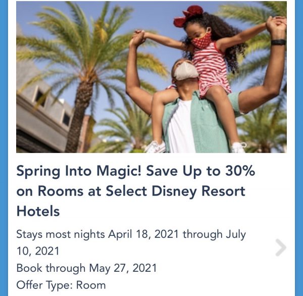 2021 Spring Into Magic Walt Disney World offer 