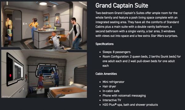 grand captain suite - galactic starcruiser