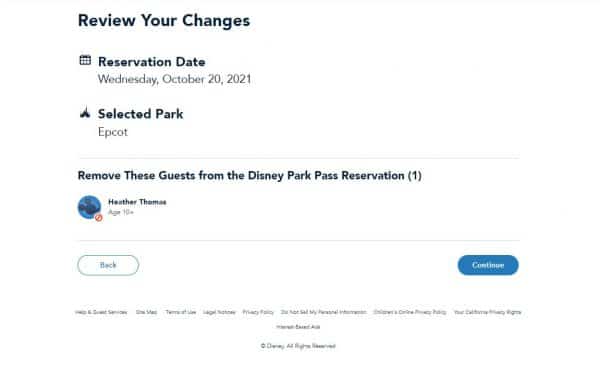 park pass screen shot