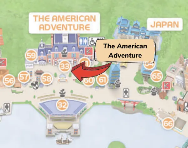 location of the american adventure in epcot