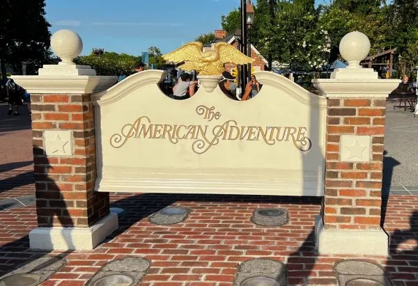 sign for the american adventure
