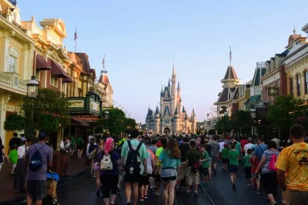 Walking up Main Street in Magic Kingdom | What is the best age for Disney World?