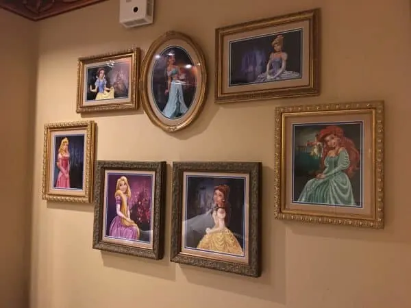 Princess artwork in Royal Room at Port Orleans Riverside
