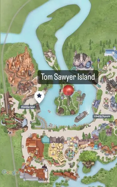 tom sawyer island map location