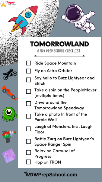 tomorrowland checklist magic kingdom
