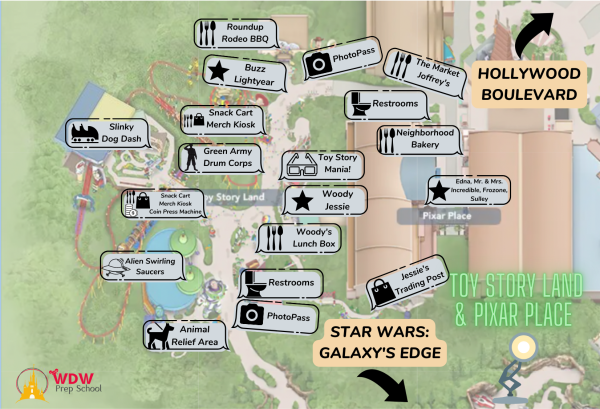 map of toy story land an pixar place at hollywood studios