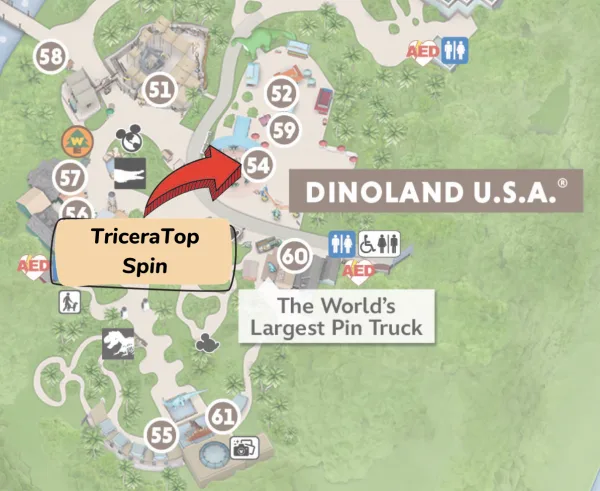 triceratop spin location at animal kingdom